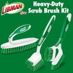 Libman Heavy Duty Scrub Brush Kit - 3 Brushes