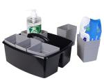 Large 2-Compartment Cleaning Caddy Organizer - Black