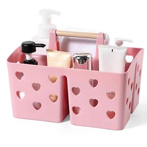 Pink Portable Shower Caddy Organizer with Handle