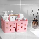 Pink Portable Shower Caddy Organizer with Handle