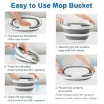 Collapsible 4.2 Gallon Mop Bucket with Handle