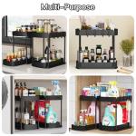 Ukeetap Pull-Out Storage Organizers for Kitchen & Bathroom