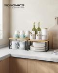 SONGMICS Stackable Kitchen Counter Organizer Shelves
