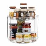 LAMU 2-Tier Rotating Spice Rack Organizer