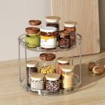 LAMU 2-Tier Rotating Spice Rack Organizer
