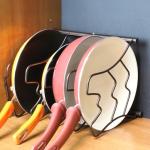 Bronze Kitchen Cabinet Pan Organizer Rack