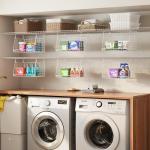 3-Tier Foldable Laundry Basket Organizer with Hooks