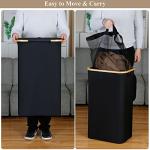 Large Black Laundry Hamper with Lid and Handle