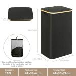 Large Black Laundry Hamper with Lid and Handle