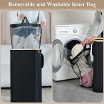 Large Black Laundry Hamper with Lid and Handle