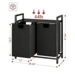 Laundry Basket Organizer with Removable Bags and Shelf