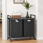 Laundry Basket Organizer with Removable Bags and Shelf