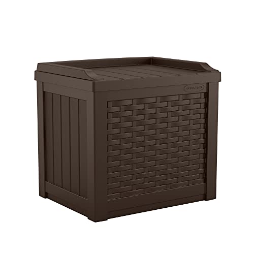 Suncast 22 Gallon Resin Storage Seat, Java Color