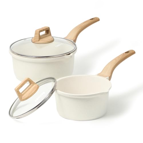 Nonstick Sauce Pan Set with Lid, Easy to Clean