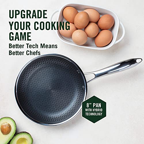 HexClad 8-Inch Nonstick Frying Pan, Dishwasher/Oven Safe