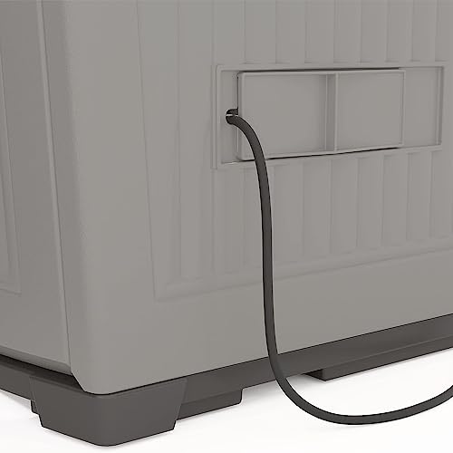 Suncast Backyard Oasis 130 Gallon Storage Shed, Dove Gray