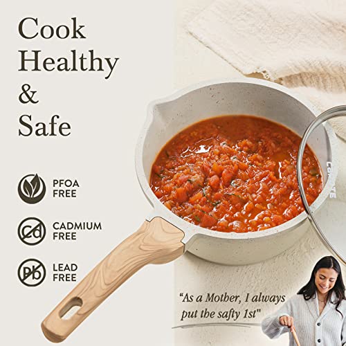 Nonstick Sauce Pan Set with Lid, Easy to Clean