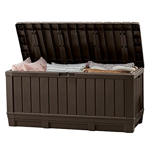 Keter Kentwood 92 Gallon Resin Deck Box﻿ for Patio Items