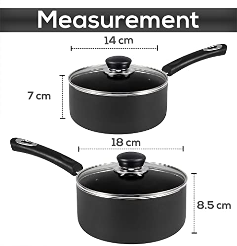 Utopia Kitchen Nonstick Saucepan Set - 1 Quart and 2 Quart multipurpose pots
