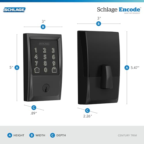 Schlage Encode Smart Wi-Fi Deadbolt in Matte Black