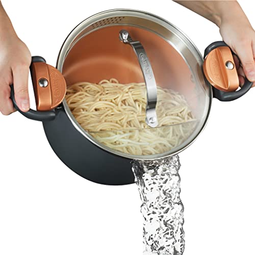 Gotham Steel 5 Quart Pasta Pot with Strainer