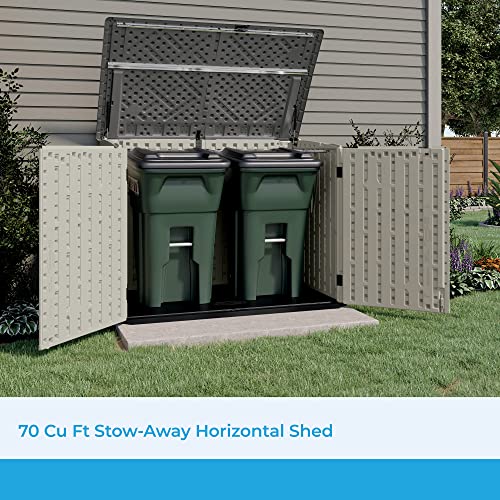 Suncast Horizontal Stow-Away Outdoor Storage Shed