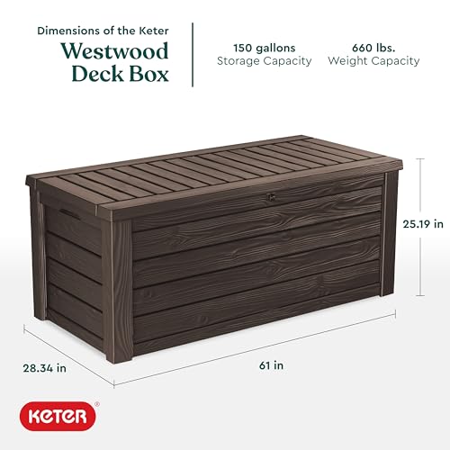 Keter Westwood 150 Gallon Outdoor Storage Deck Box