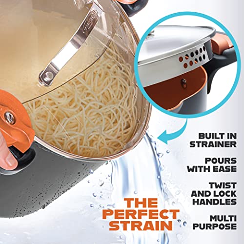 Gotham Steel 5 Quart Pasta Pot with Strainer