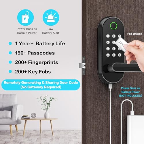 Keyless Front-Door Smart Lock: Sifely Fingerprint & Keypad