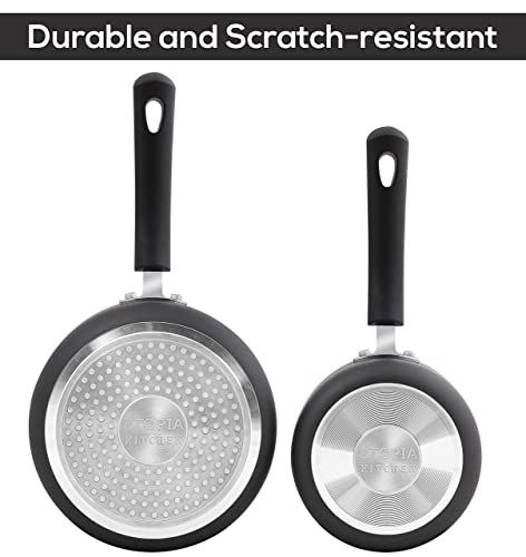 Utopia Kitchen Nonstick Saucepan Set - 1 Quart and 2 Quart multipurpose pots