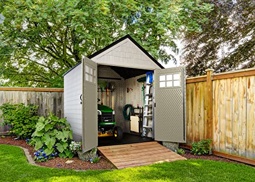 Rubbermaid 7 x 7 Ft Storage Shed, Beige/Brown