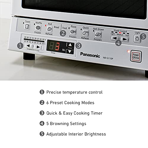 Panasonic Toaster Oven FlashXpress, Double Infrared Heating, Silver