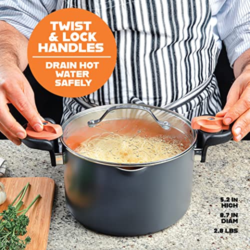 Gotham Steel 5 Quart Pasta Pot with Strainer