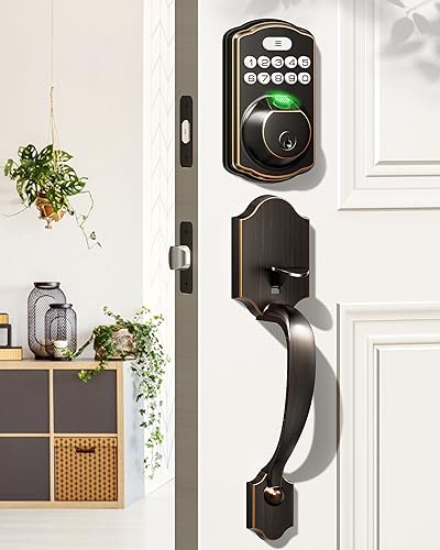 Veise Front Door Fingerprint Keypad Lock Set