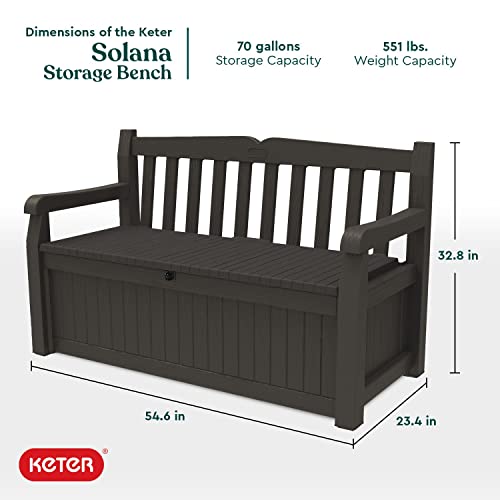 Keter Solana 70 Gallon Patio Storage Bench