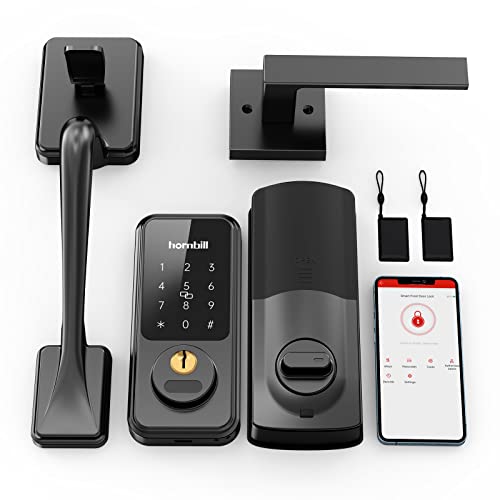 Smart Keyless Entry Door Lock with Handle, Alexa-Compatible