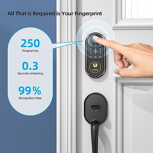 Keyless Fingerprint Electronic Deadbolt Lock with Bluetooth & Alexa
