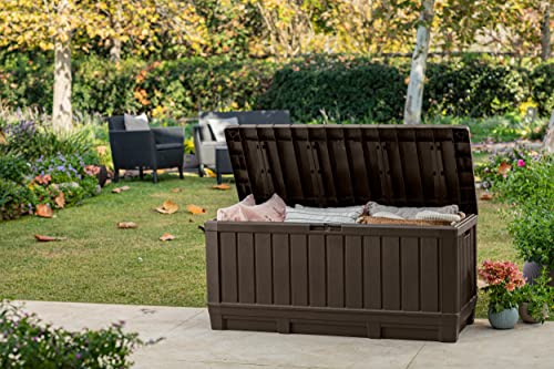 Keter Kentwood 92 Gallon Resin Deck Box﻿ for Patio Items