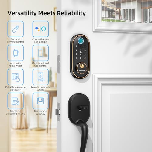 Keyless Fingerprint Electronic Deadbolt Lock with Bluetooth & Alexa
