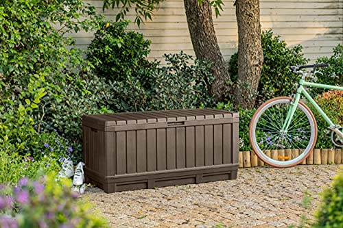 Keter Kentwood 92 Gallon Resin Deck Box﻿ for Patio Items