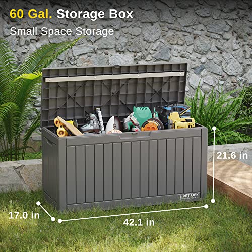 EAST OAK 60 Gallon Waterproof Outdoor Storage Box