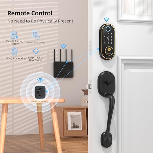 Keyless Fingerprint Electronic Deadbolt Lock with Bluetooth & Alexa