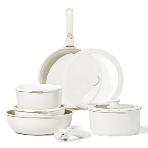 CAROTE 11pcs Nonstick Pots and Pans Set, Induction Kitchen
