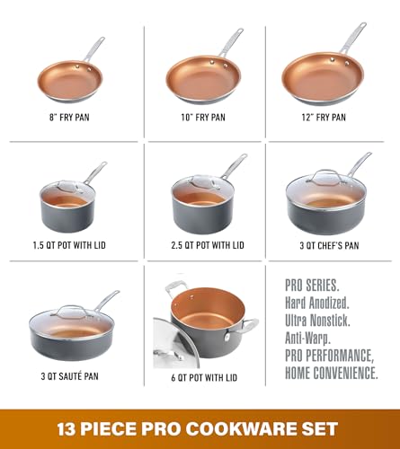 Gotham Steel Pro 13 Pc Ceramic Cookware Set