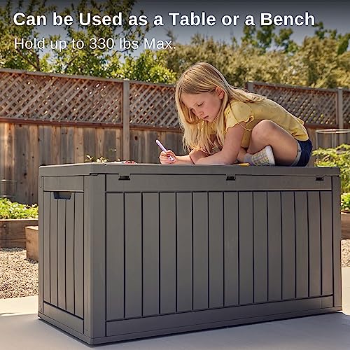EAST OAK 60 Gallon Waterproof Outdoor Storage Box
