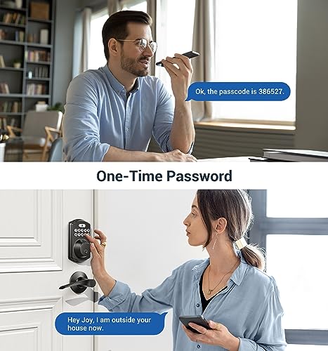 Veise Keyless Fingerprint Door Lock with Lever Handles