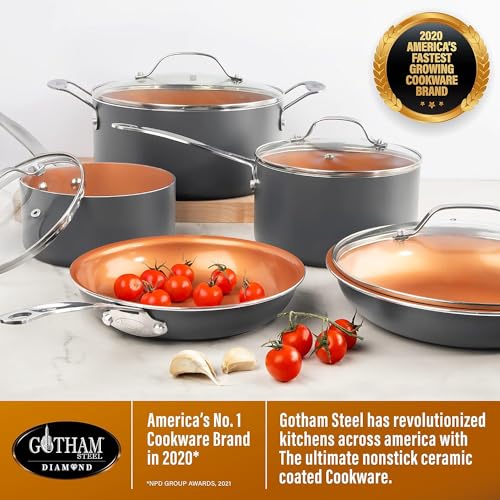 Gotham Steel Pro 13 Pc Ceramic Cookware Set