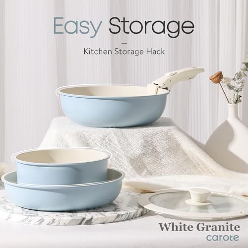 11pc Nonstick Cookware Set with Detachable Induction Handle