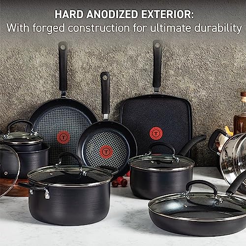 14-Piece T-fal Hard Anodized Nonstick Cookware Set