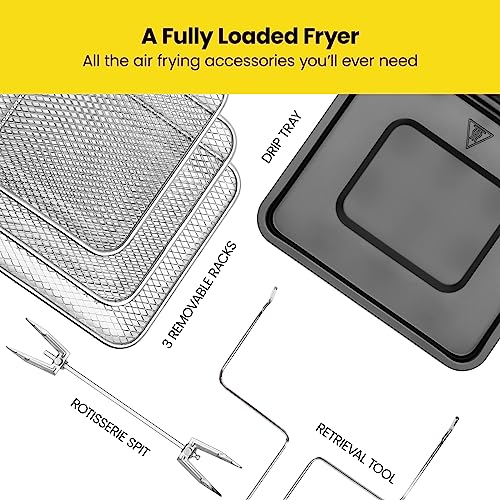 Chefman Multifunction Digital Air Fryer: Rotisserie, Dehydrator, Convectionoken